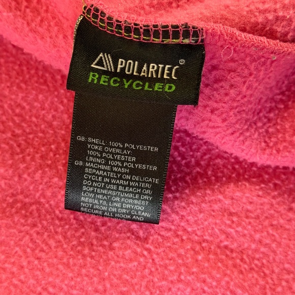 The North Face Pink Polartec Fleece Jacket   In Bright Pink and Gray Size Small - Picture 5 of 7